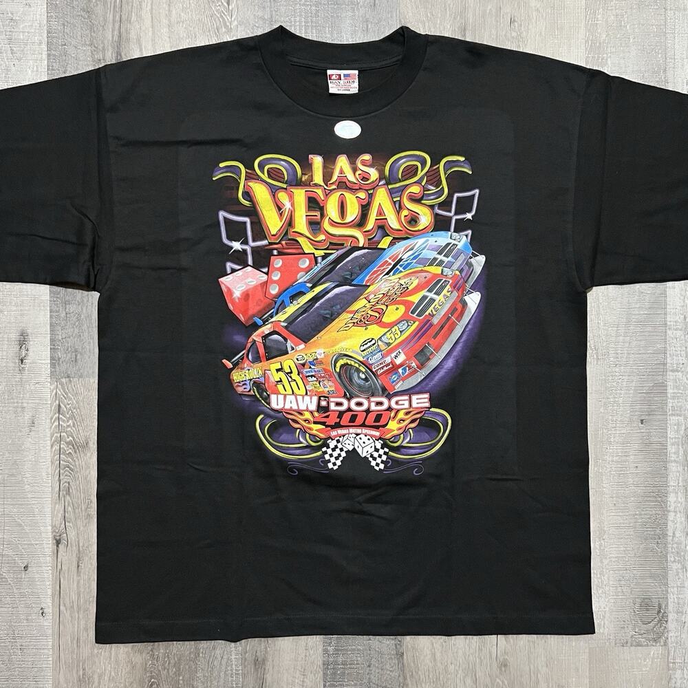 Las Vegas UAW Dodge-400 NASCAR Sprint Cup Series Black Racing T Shirt NEW 2XL